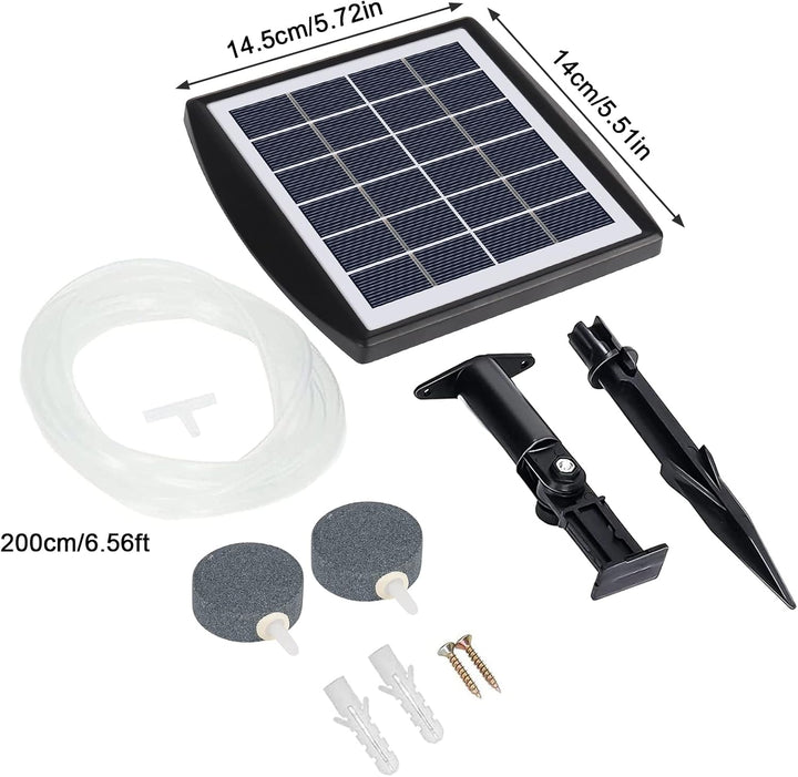 Fapiere Solární provzdušňovač jezírka – 2200 mAh baterie, 2 režimy, 2 W