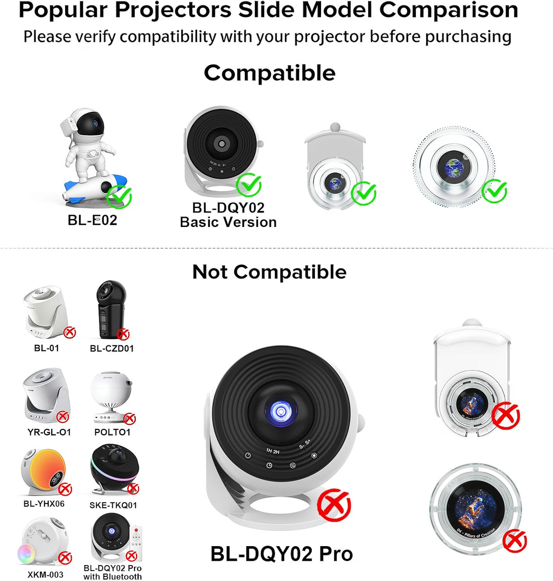 Galaxy Projector (1st Generation) Refill Cartridge Set | 7 Cartridges with HD Quality Images