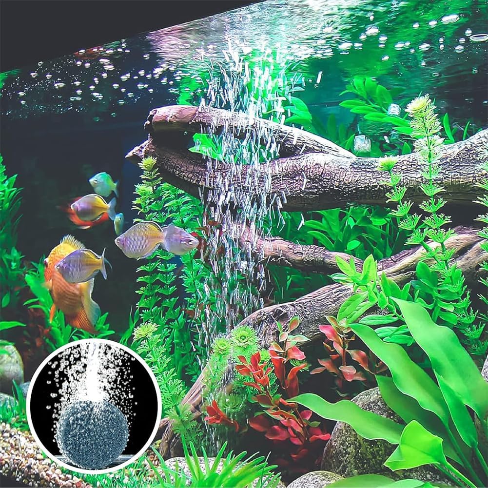 Fapiere Náhradní vzduchovací kameny do jezírka a akvária – 4 ks, průměr 4 cm, silikátové