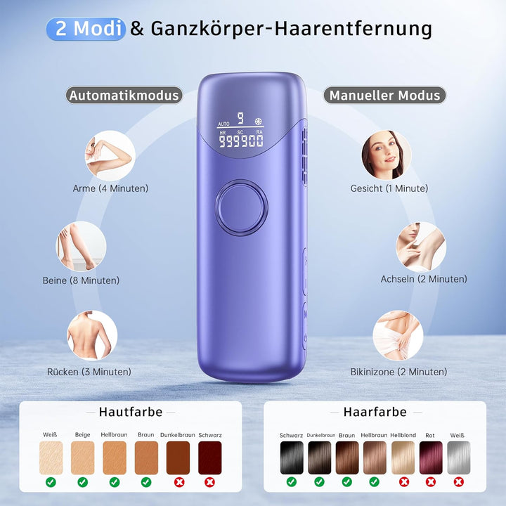 Oupseen 3in1 IPL epilator with cooling function | 9 intensity levels