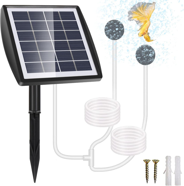 Fapiere Solární provzdušňovač jezírka – 2200 mAh baterie, 2 režimy, 2 W