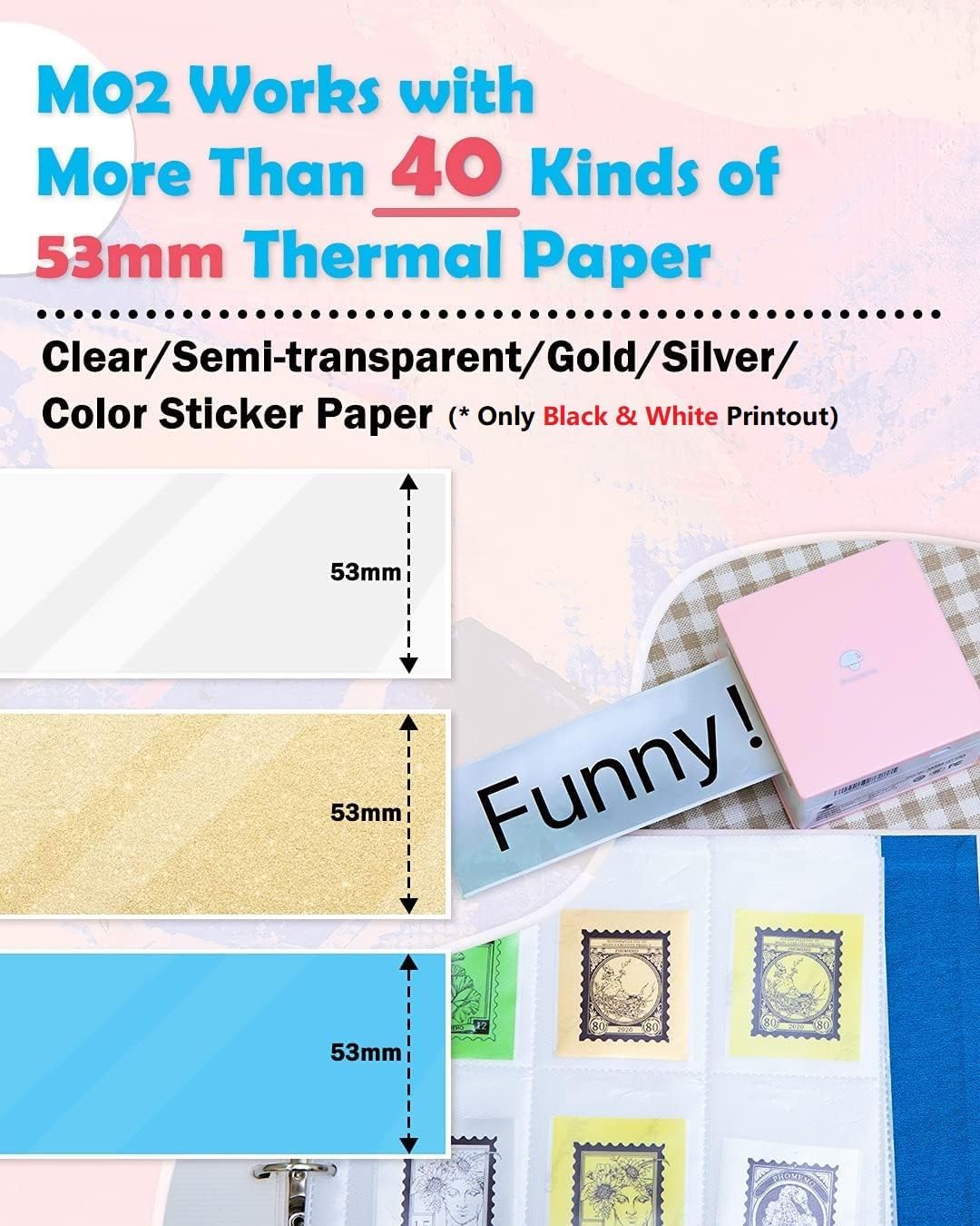 Phomemo M02 Smart Portable Label, Sticker and Picture Printer