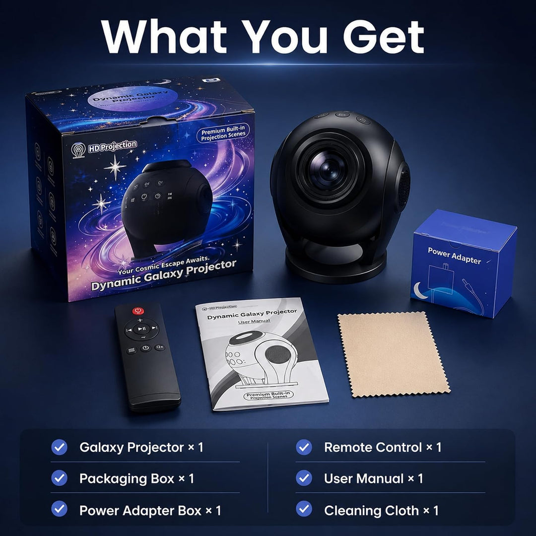 Bolong Dynamic Galaxy Projector BL‑VP03 – 100 built-in scenes, sound and remote control