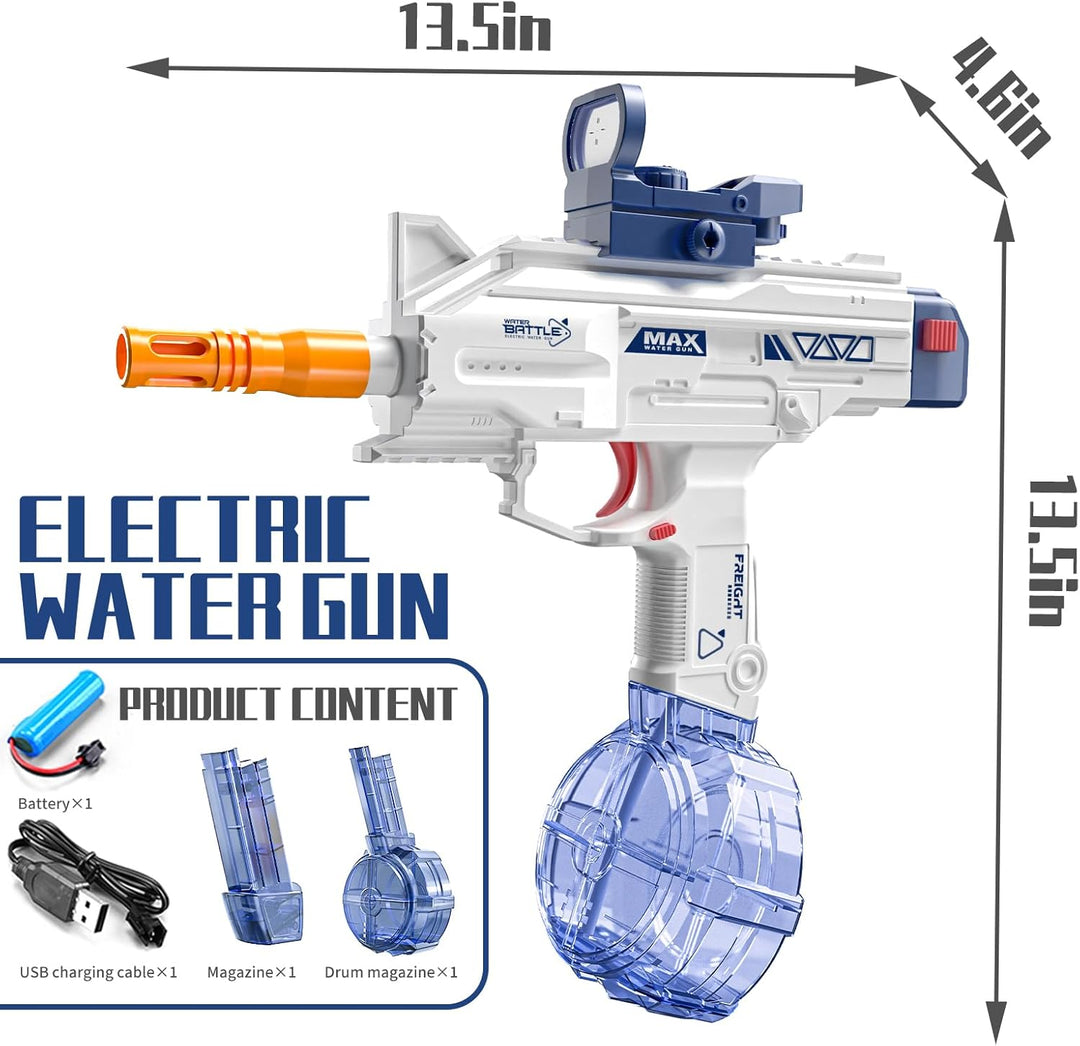 UZI-SMG Electric Water Gun for Kids | With long range and double magazine