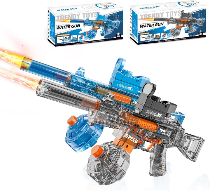 BATTLE Electric water pistol UMP45 – light effects, range 8–10 m, 350 ml tank, 500 mAh battery