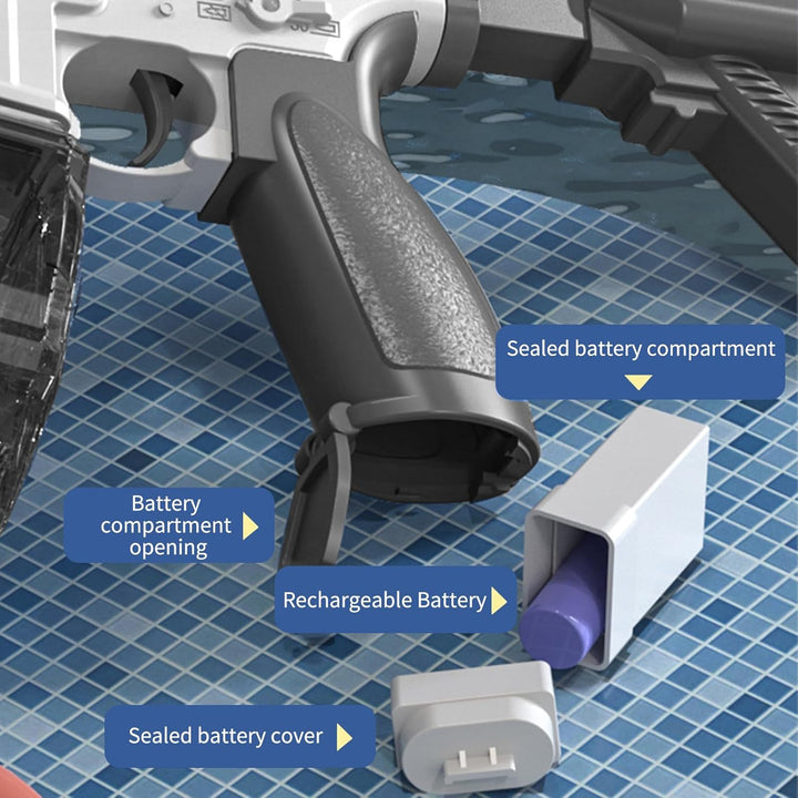 M416 Elektromos vízipisztoly | 10m hatótávolság, 2 tár, automata lövés