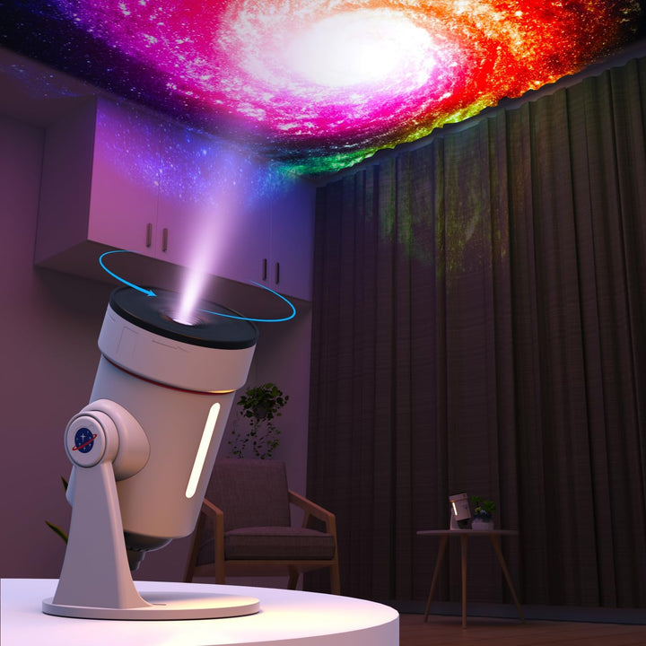 Galaxy Projector with Meteorite Function (8th Generation) - 10 Cartridges with 4K Quality Images