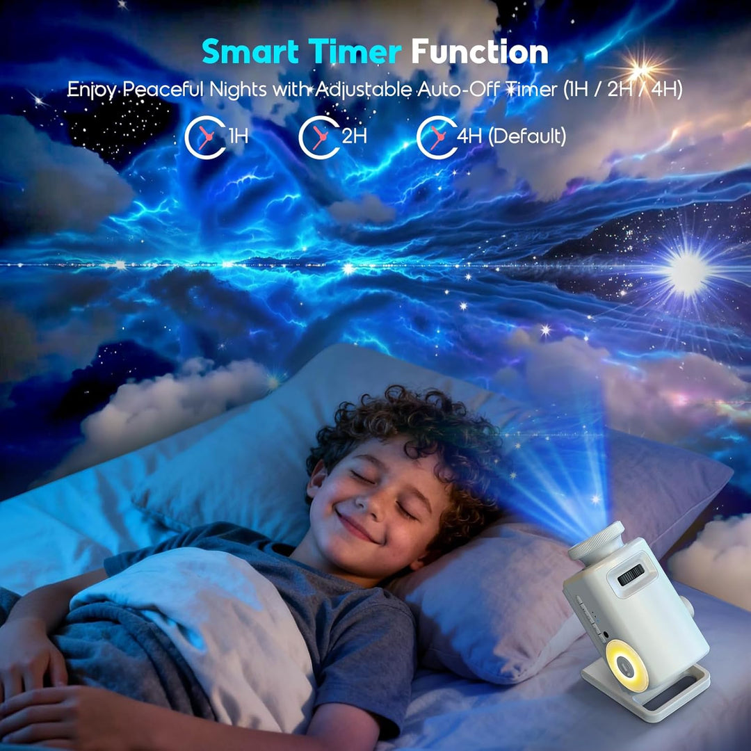 Holographic 3D Projector - 60 Dynamic Scenes, Bluetooth Speaker, Remote Control, Night Light