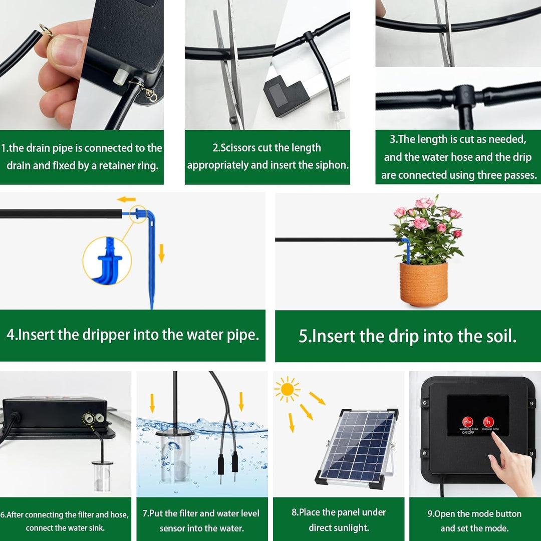 Fapiere Solar Irrigation System IC009 - automatic drip irrigation for 30 plants