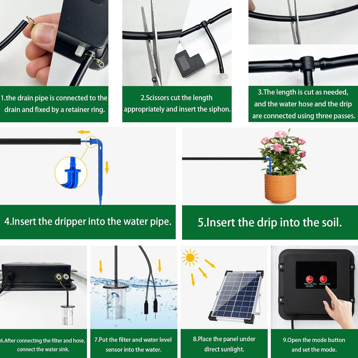 Fapiere Solar Irrigation System IC009 - automatic drip irrigation for 30 plants