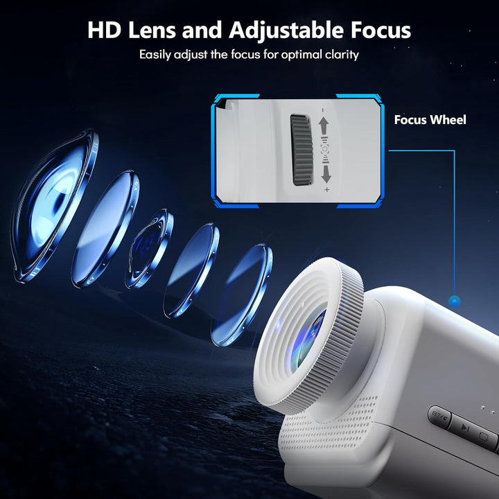 Holographic 3D Projector - 60 Dynamic Scenes, Bluetooth Speaker, Remote Control, Night Light