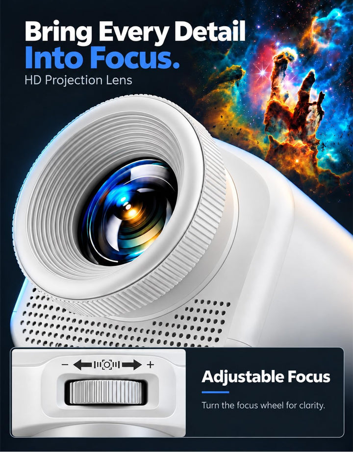 Holographic 3D Projector - 60 Dynamic Scenes, Bluetooth Speaker, Remote Control, Night Light