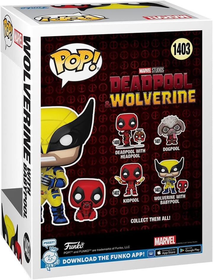 Funko Pop! &amp; Buddy Wolverine with Babypool | Marvel Collectible Figure | DEADPOOL &amp; WOLVERINE