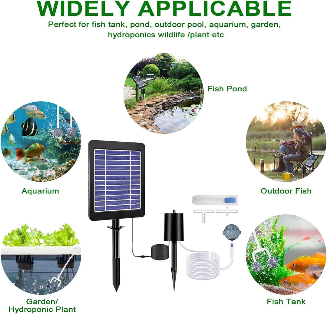 Fapiere Solar pond aerator 4 W - with 2200 mAh battery, 3 operating modes