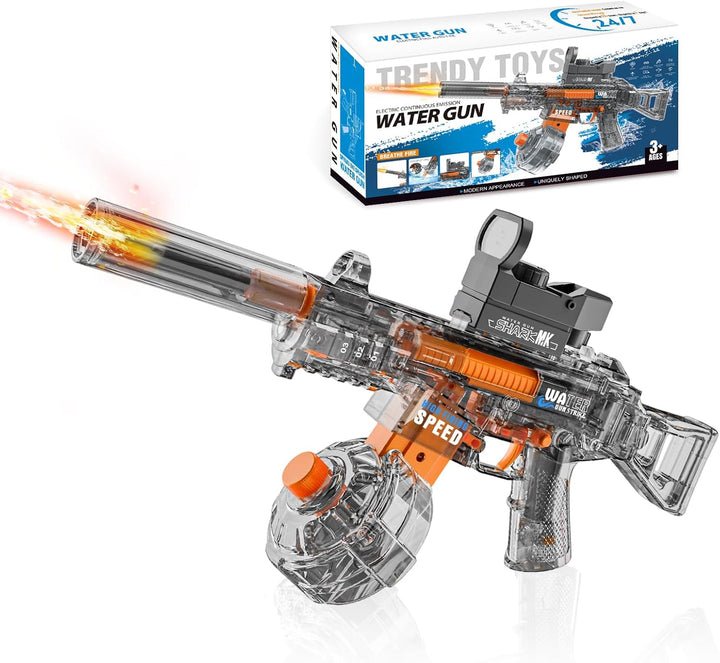 BATTLE Electric water pistol UMP45 – light effects, range 8–10 m, 350 ml tank, 500 mAh battery