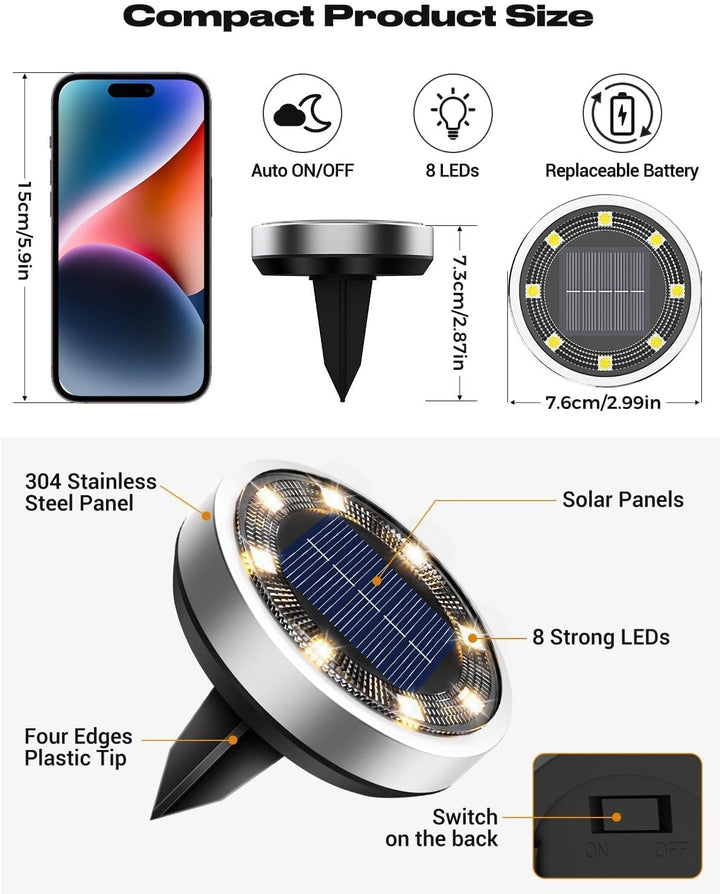 Solar LED garden lights 