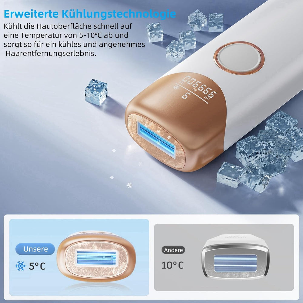Oupseen 3v1 IPL epilátor s chladicí funkcí | Až 999 900 záblesků | 9 úrovní energie | Laserová epilace pro ženy