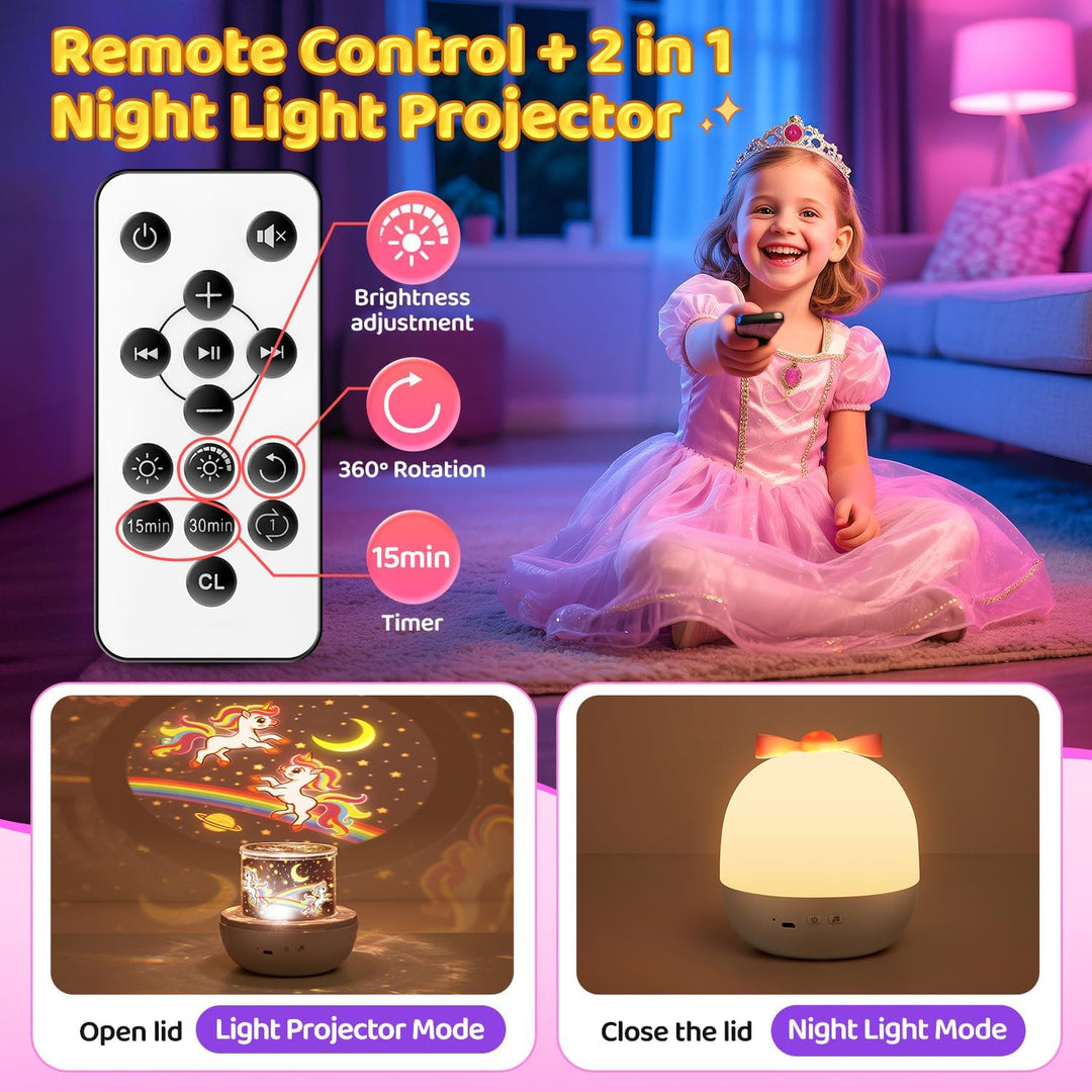 Children's night sky projector with fairy tale themes