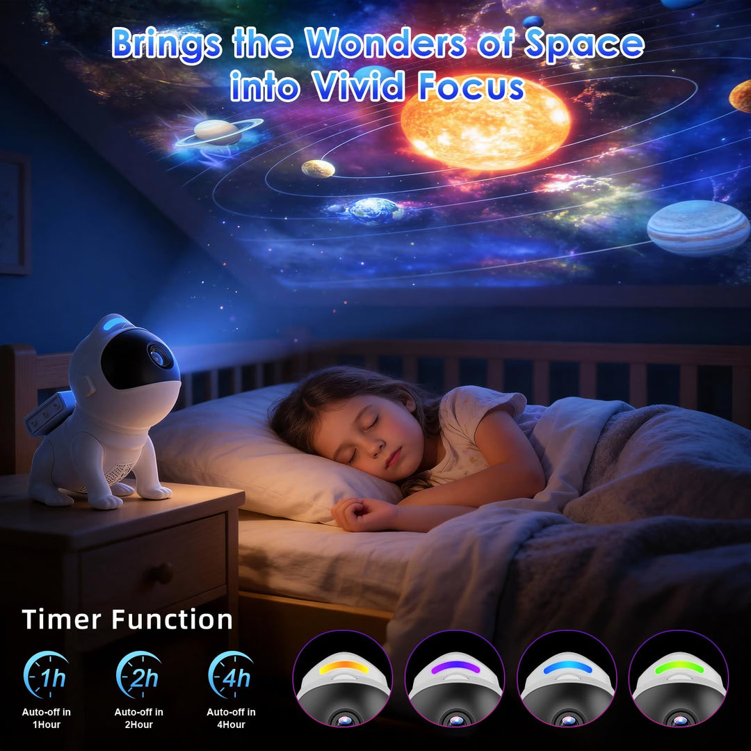 Space Dog Style Galaxy Projector (SPACE DOG) - 13 Cartridges, Bluetooth Speaker, Remote Control
