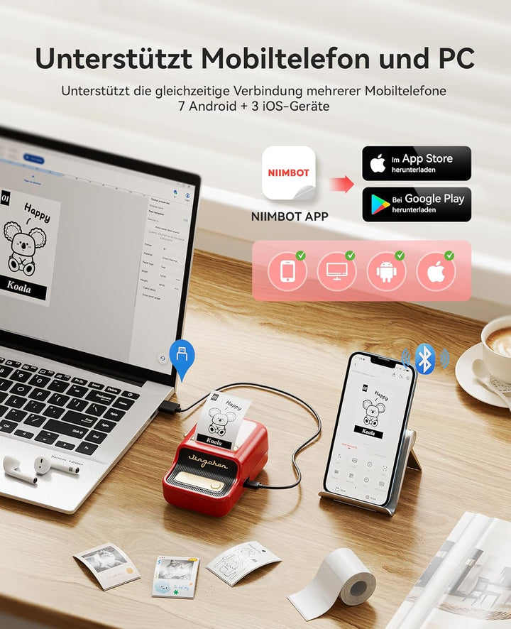 NIIMBOT B21 Pro - Tiskárna štítků s dvoubarevným tiskem