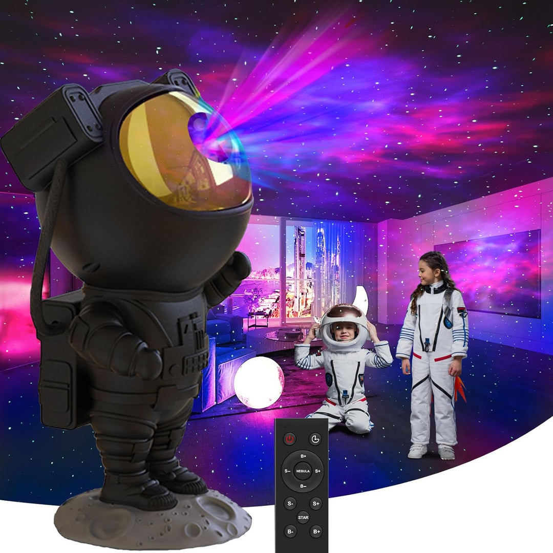 Night sky projector in the form of an astronaut