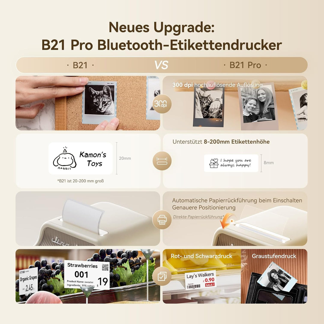 NIIMBOT B21 Pro - Tiskárna štítků s dvoubarevným tiskem