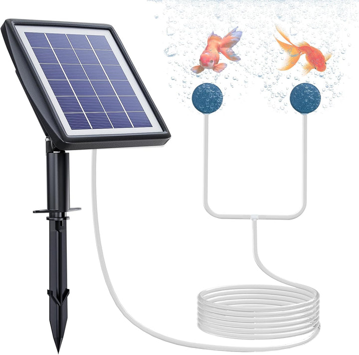 PChero Solární provzdušňovač jezírka – 2200 mAh baterie, 2 režimy, 2 W