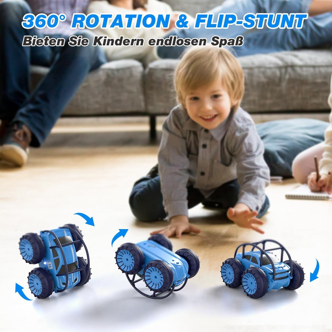 MaxTronic RC waterproof stunt car with LED lights and 360° tricks