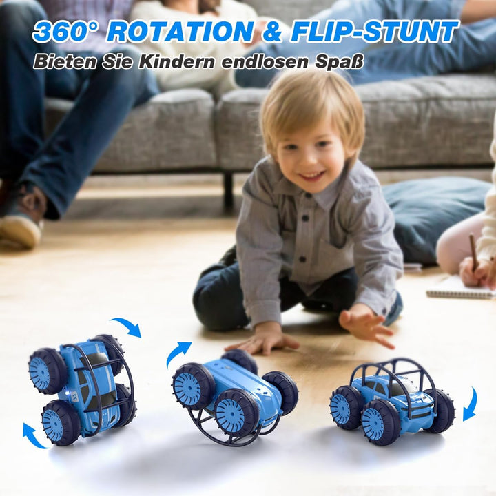 MaxTronic RC waterproof stunt car with LED lights and 360° tricks