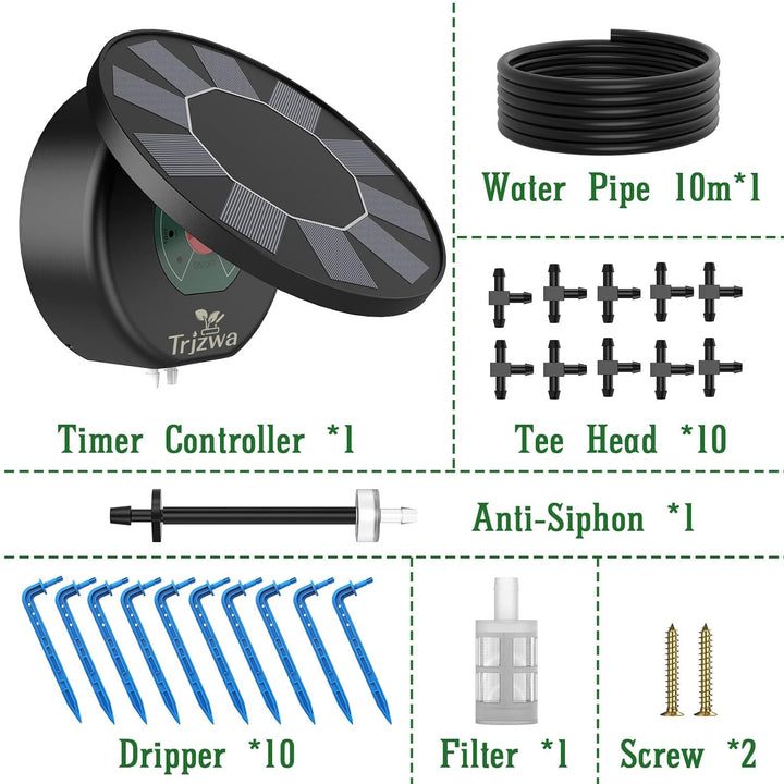 Solar Irrigation System | Automatic drip irrigation for 10 plants