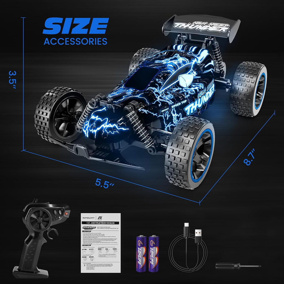 Tecnock RC závodní buggy 1:18 – s LED osvětlením a rychlost až 20 km/h
