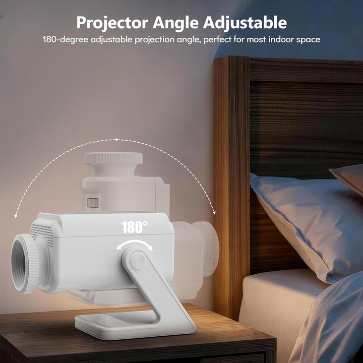 Holographic 3D Projector - 60 Dynamic Scenes, Bluetooth Speaker, Remote Control, Night Light