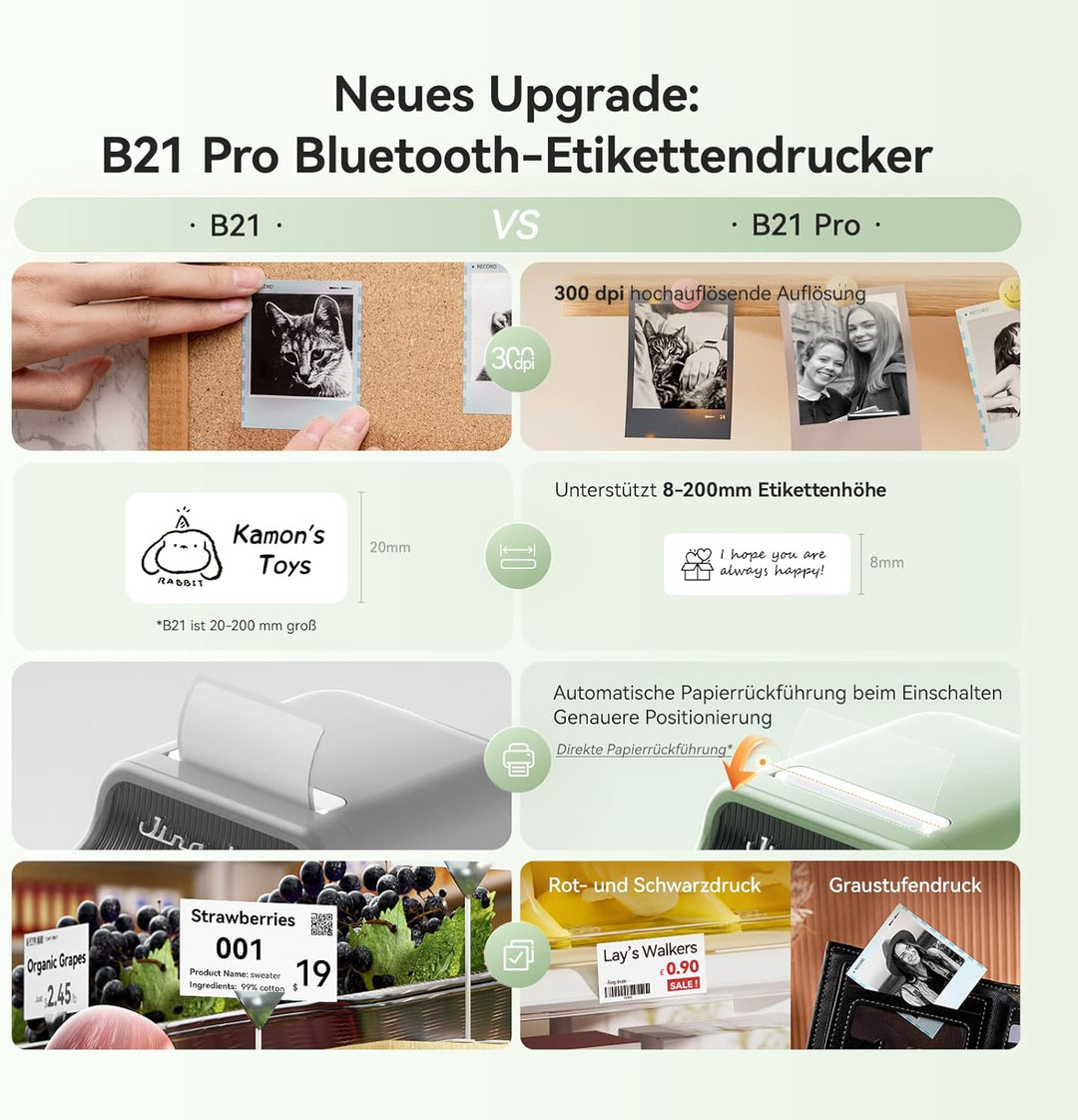 NIIMBOT B21 Pro - Tiskárna štítků s dvoubarevným tiskem
