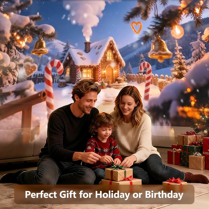 Holographic 3D Projector - 60 Dynamic Scenes, Bluetooth Speaker, Remote Control, Night Light