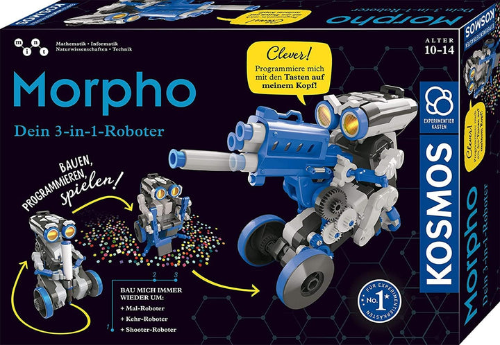 KOSMOS Morpho Robot Toy 3 in 1 | Draw, sweep and shoot functions