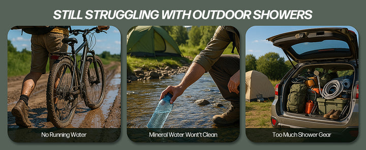Mytrix Portable Camping Shower – High Water Pressure 10 l/min, 7800 mAh, and 4 Spray Modes