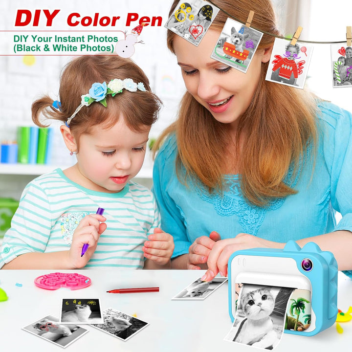 Uleway Kids Instant Camera with Instant Print | Dinosaur Theme