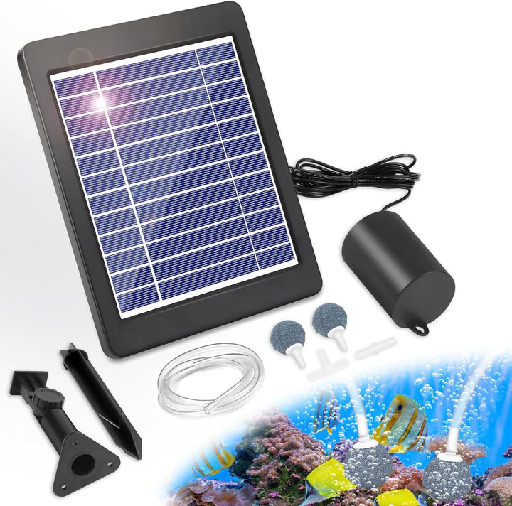 Fapiere Solární provzdušňovač jezírka 4 W – s baterií 2200 mAh, 3 režimy provozu