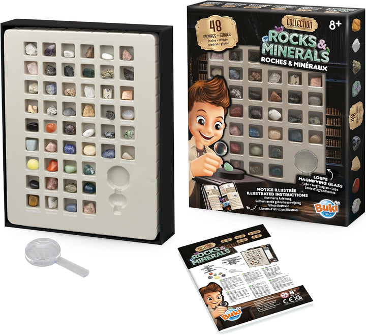 Buki France Rock and Mineral Collection – 48 stones to discover
