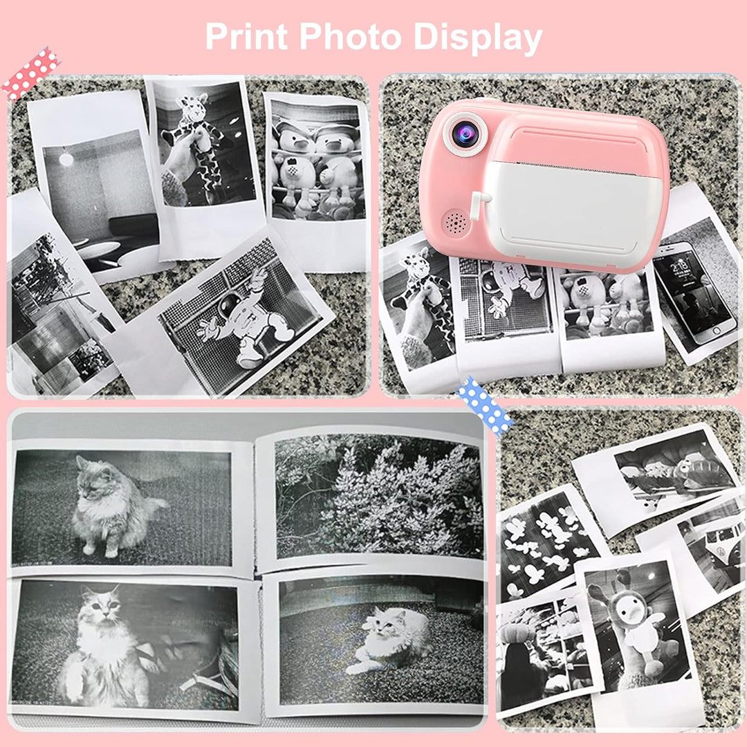 GlobalCrown Replacement Thermal Paper for Kids Instant Cameras – 5 Rolls (5.7 × 3.0 cm), Inkless Printing