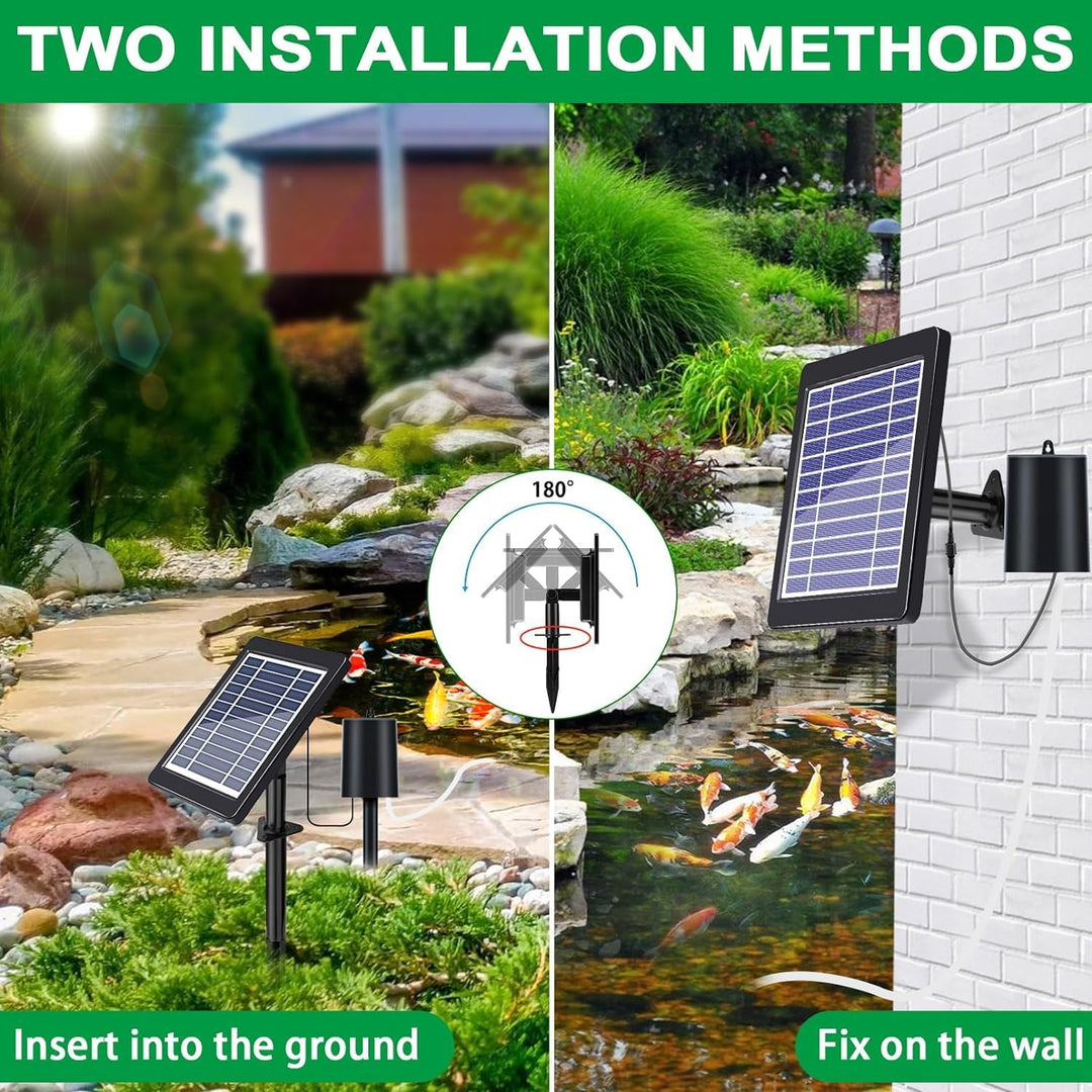 Fapiere Solar pond aerator 4 W - with 2200 mAh battery, 3 operating modes