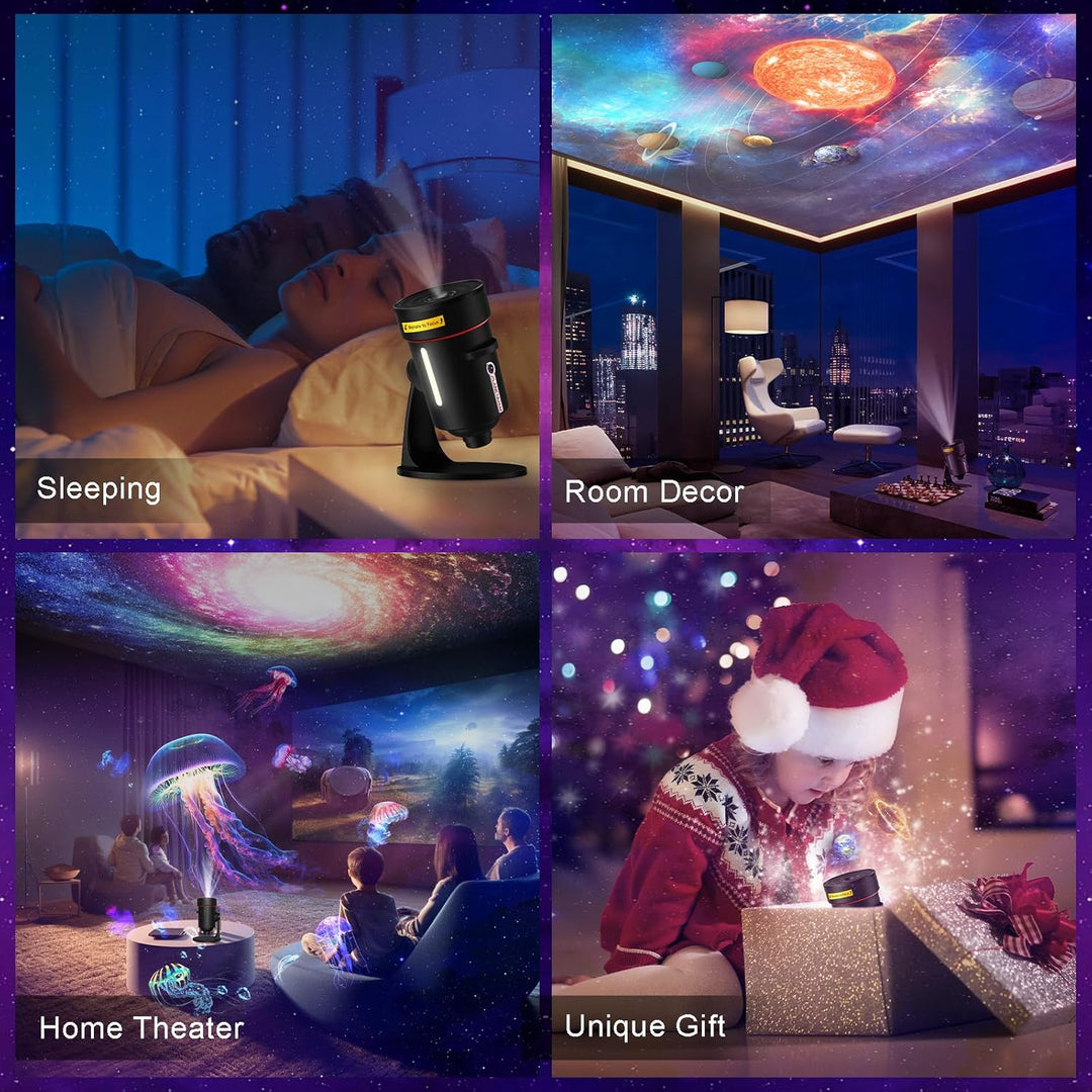 Galaxy Projector 8th Generation - 10 cartridges with 4K quality images