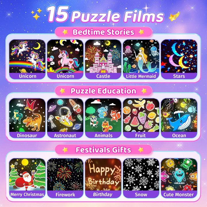 Children's star projector with fairy tales