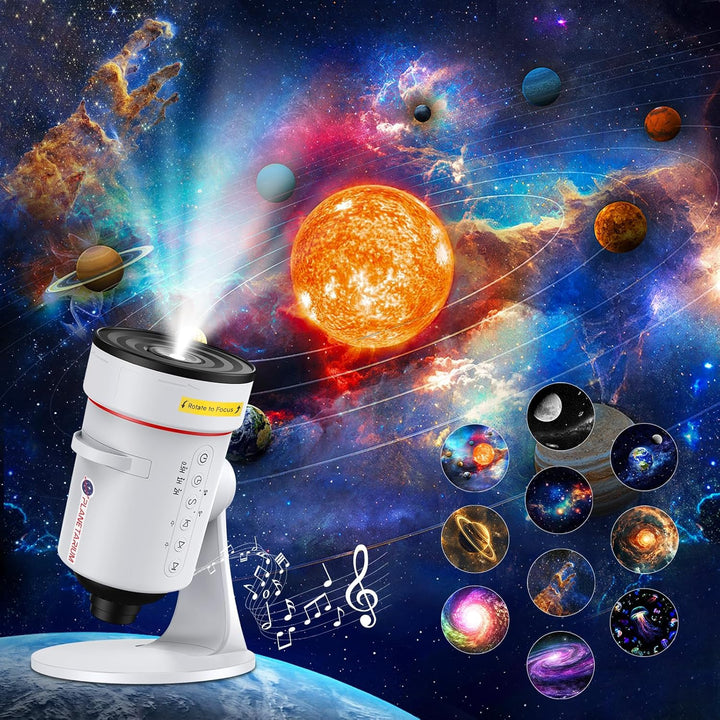 Galaxy Projector with Meteorite Function (8th Generation) - 10 Cartridges with 4K Quality Images