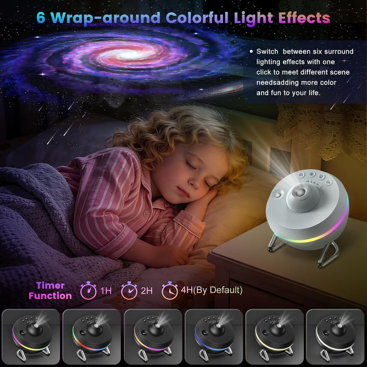 Galaxy Projector with Meteorite Function (5th Generation) | Home Planetarium - 13 Cassettes with 4K Images