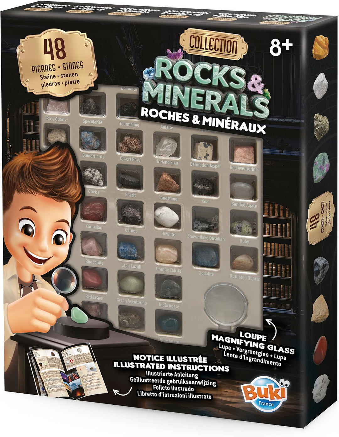Buki France Rock and Mineral Collection – 48 stones to discover
