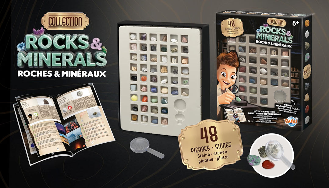 Buki France Rock and Mineral Collection – 48 stones to discover