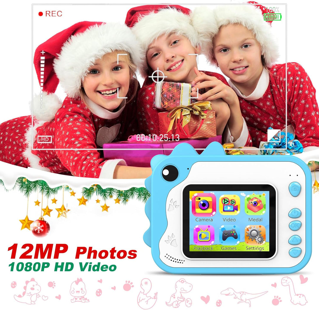 Uleway Kids Instant Camera with Instant Print | Dinosaur Theme