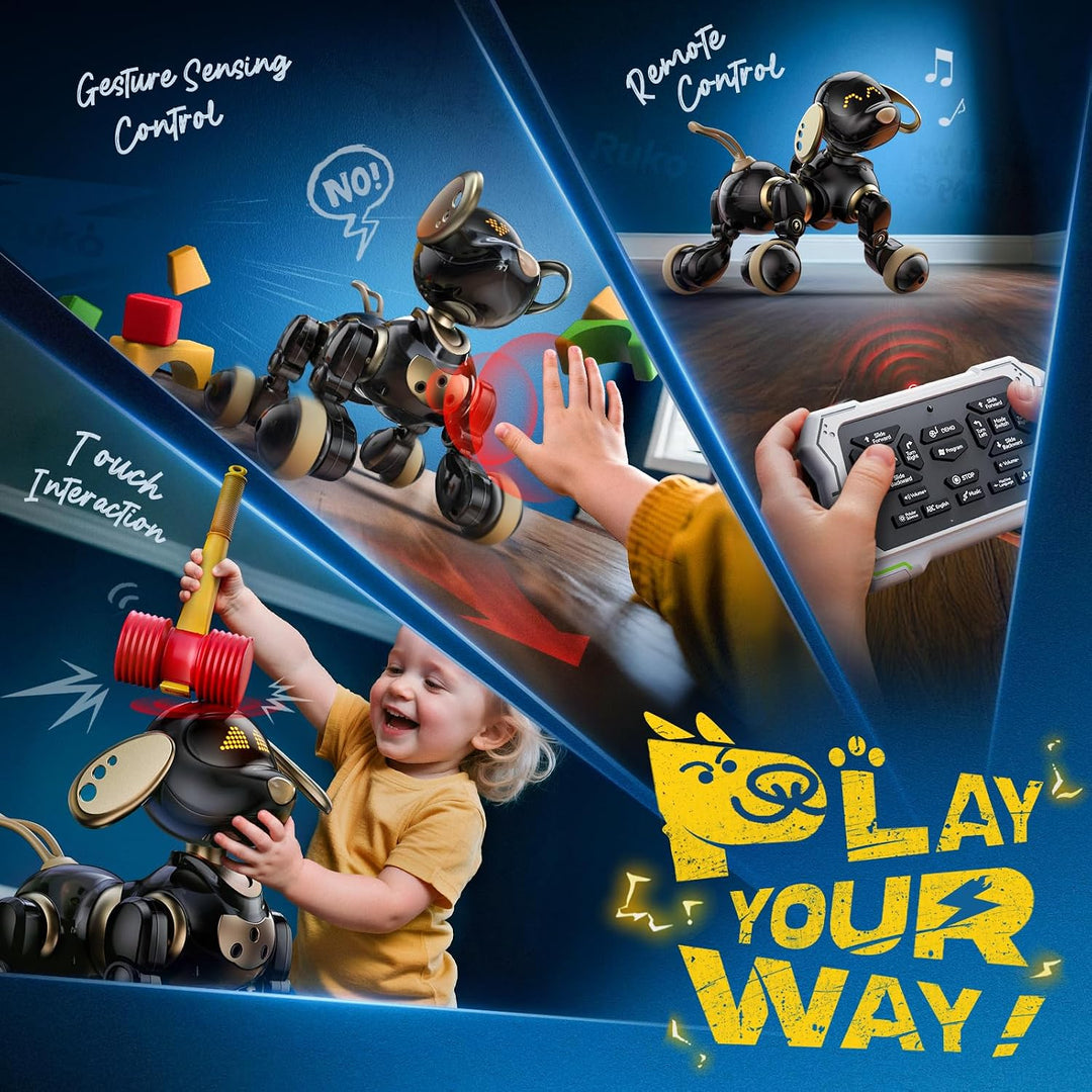 Ruko 18011 Inteligentní robotický pes s LED výrazy a dálkovým ovládáním