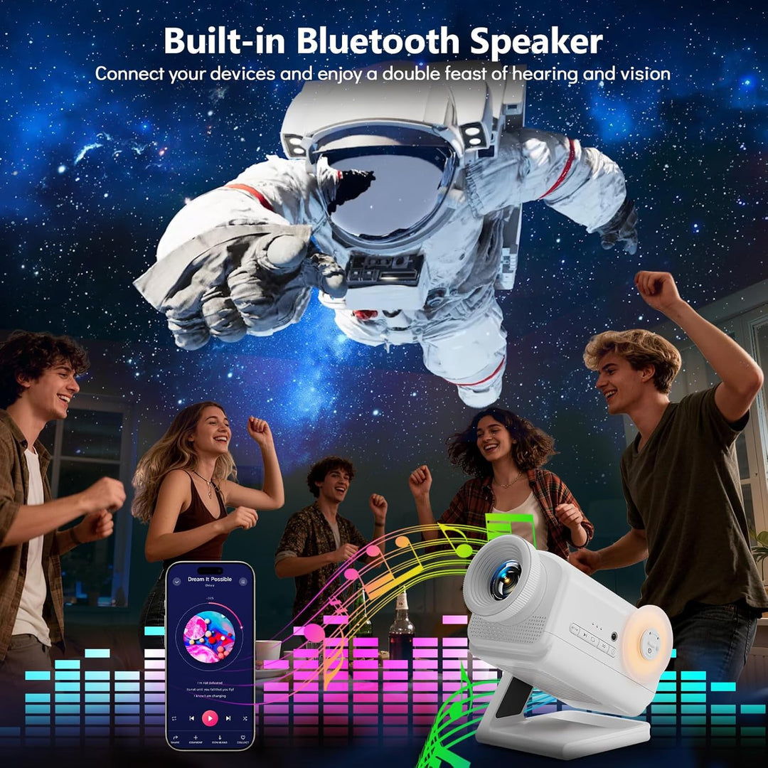 Holographic 3D Projector - 60 Dynamic Scenes, Bluetooth Speaker, Remote Control, Night Light